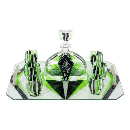 JUEGO LICORERO ART DECO, AÑOS 30 