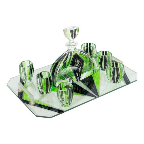 JUEGO LICORERO ART DECO, AÑOS 30 