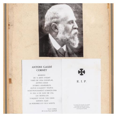 PORTADA DE PERIÓDICO Y NECROLÓGICA DE ANTONI GAUDÍ