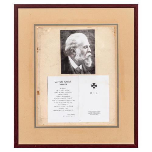 PORTADA DE PERIÓDICO Y NECROLÓGICA DE ANTONI GAUDÍ