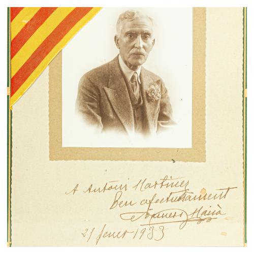 FOTO CON DEDICATORIA DE FRANCESC MACIÀ