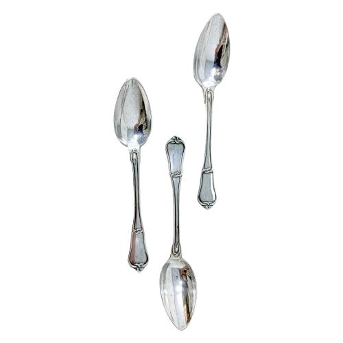 CONJUNTO DE CUBIERTOS DE SERVIR DE FINALES DEL S.XIX