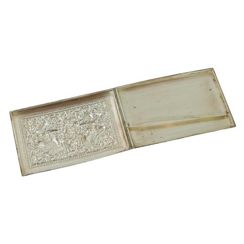 TABAQUERA DE PLATA DE MEDIADOS DE SIGLO XX