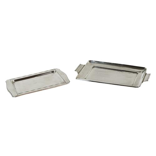 DOS PEQUEÑAS BANDEJAS DE PLATA AÑOS 70