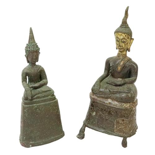 DOS FIGURAS DE BUDA S.XVIII-XIX