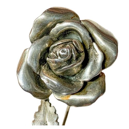 BROCHE ROSA DE PLATA