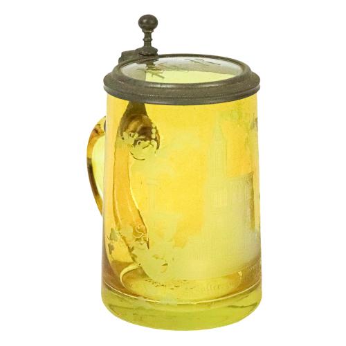 JARRA DE CERVEZA EN CRISTAL DE MEDIADOS DEL S.XX