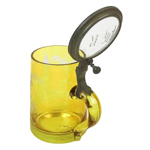 JARRA DE CERVEZA EN CRISTAL DE MEDIADOS DEL S.XX