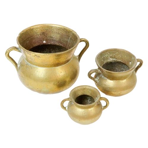 TRES PEQUEÑAS OLLAS S. XIX