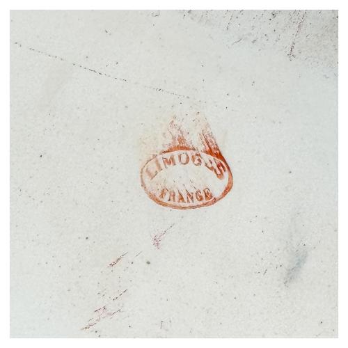 FUENTE Y HUEVERA DE PORCELANA FRANCESA DE PRINCIPIOS  S. XX