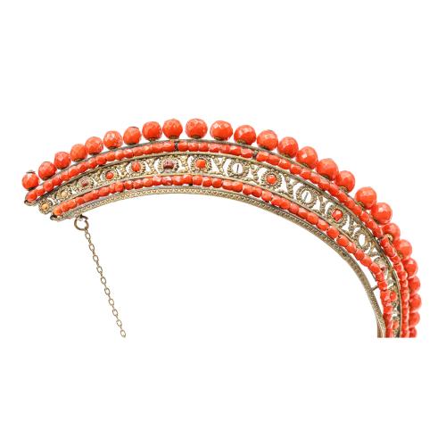 TIARA CON CORAL DEL S.XIX