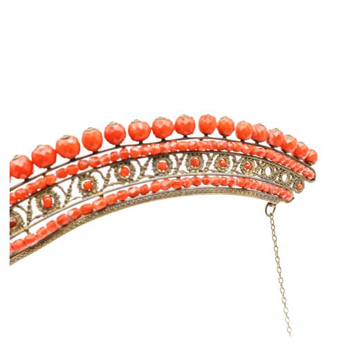 TIARA CON CORAL DEL S.XIX