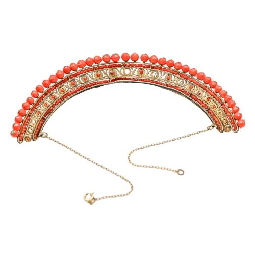 TIARA CON CORAL DEL S.XIX