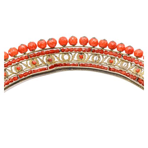 TIARA CON CORAL DEL S.XIX