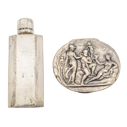 CAJITA PASTILLERO Y PERFUMERO DE PLATA