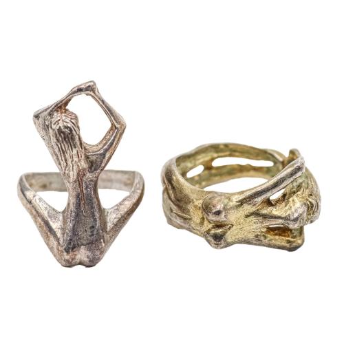 DOS ANILLOS ERÓTICOS EN PLATA