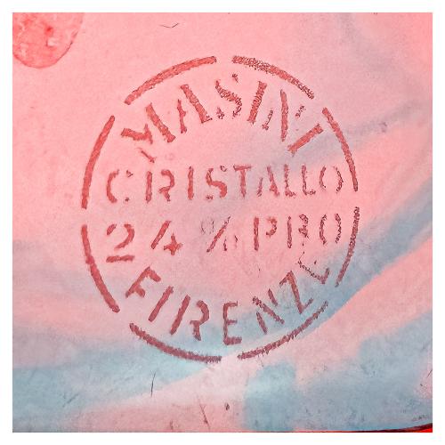CONJUNTO DE 12 VASOS EN CRISTAL ITALIANO  FINALES DEL S.XX