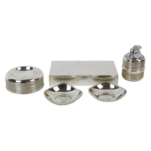 CONJUNTO DE FUMADOR EN PLATA DEL ÚLLTIMO CUARTO DEL S.XX