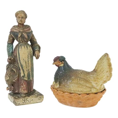 DOS FIGURAS DE TERRACOTA DE FINALES S. XIX-XX