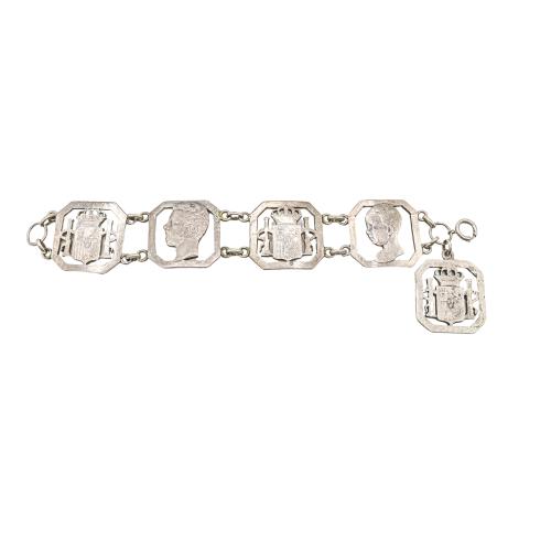 PULSERA DE PLATA DE MEDIADOS S.XX