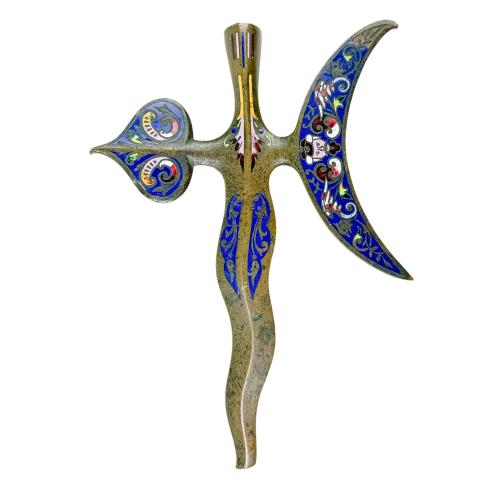 EMPUÑADURA RUSA CHAMPLEVÉ DEL S.XIX