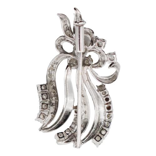 BROCHE CON BRILLANTES DE LOS AÑOS 50