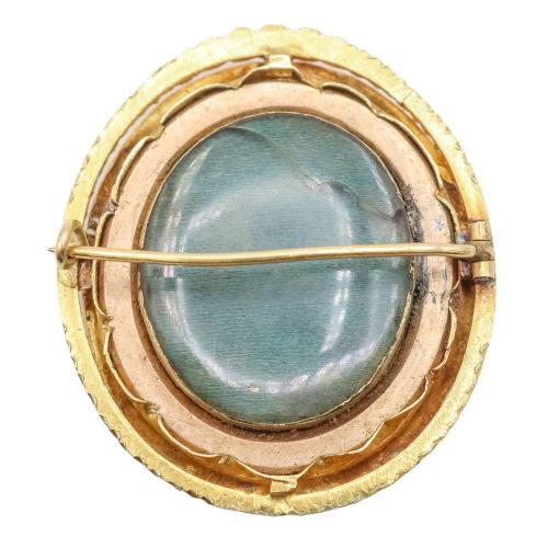 BROCHE CON MINIATURA DEL S.XIX