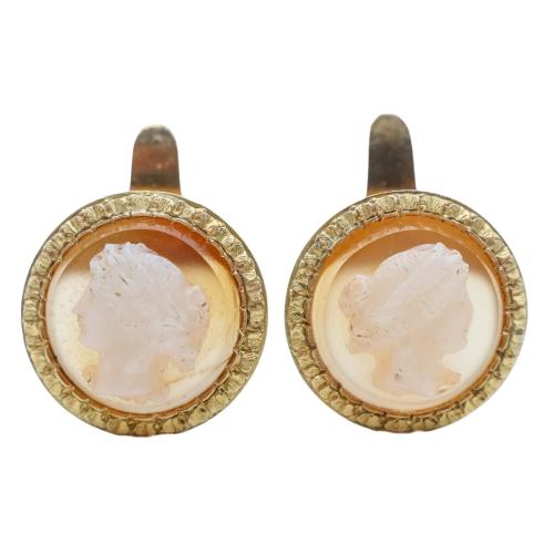 PENDIENTES CAMAFEO DEL S.XIX