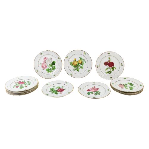 CONJUNTO DE 12 PLATOS DE COLECCION EN PORCELANA ROYAL KENT 