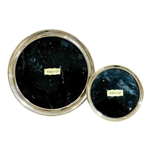 DOS MARCOS DE PLATA DE MEDIADOS DEL SIGLO XX