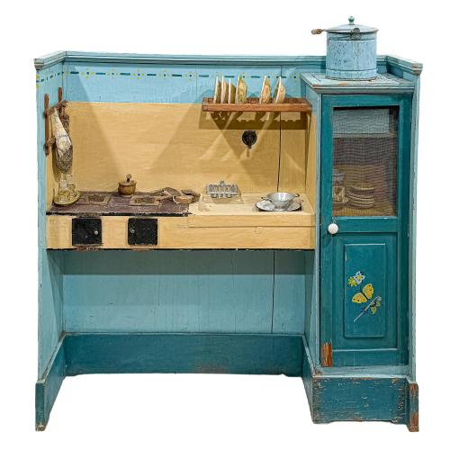 COCINA Y MENAJE DE JUGUETE DE MEDIADOS DEL S.XX