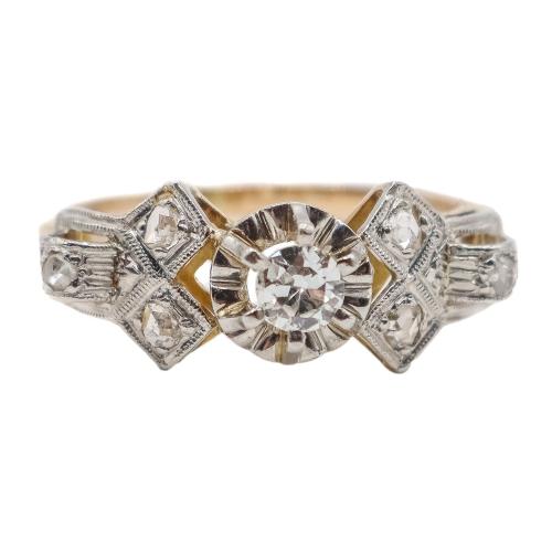 SORTIJA CON DIAMANTES AÑOS 30