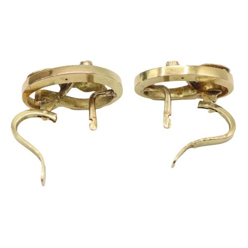 PENDIENTES MODERNISTAS CON DIAMANTES, DE FLES. DEL S.XIX