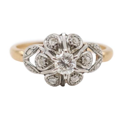 SORTIJA CON DIAMANTES DE LOS AÑOS 40