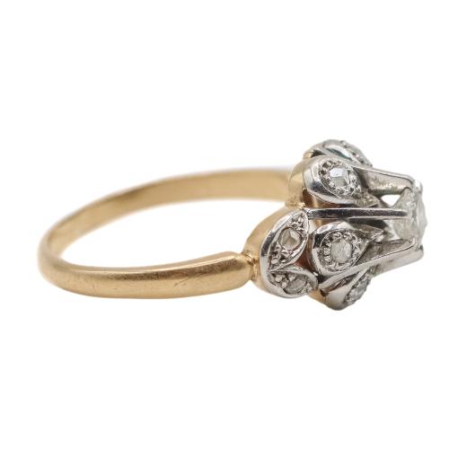 SORTIJA CON DIAMANTES DE LOS AÑOS 40