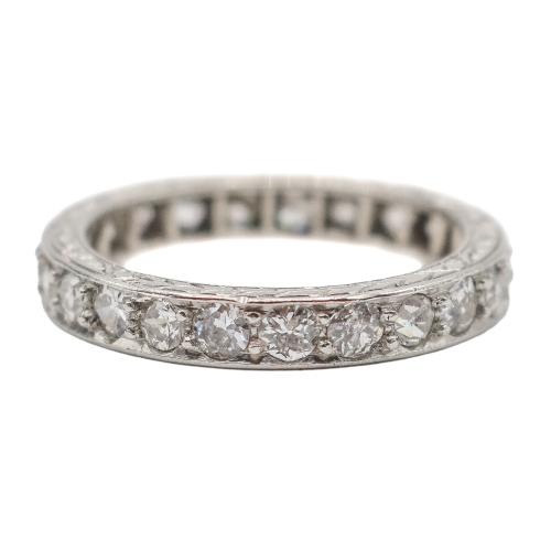 SORTIJA ALIANZA CON DIAMANTES DE LOS AÑOS 30