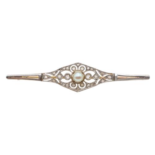 BROCHE ALFILER CON DIAMANTES AÑOS 30