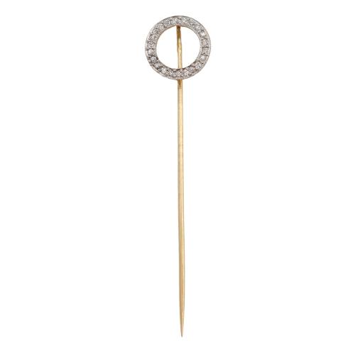 ALFILER DE CORBATA CON DIAMANTES AÑOS 30