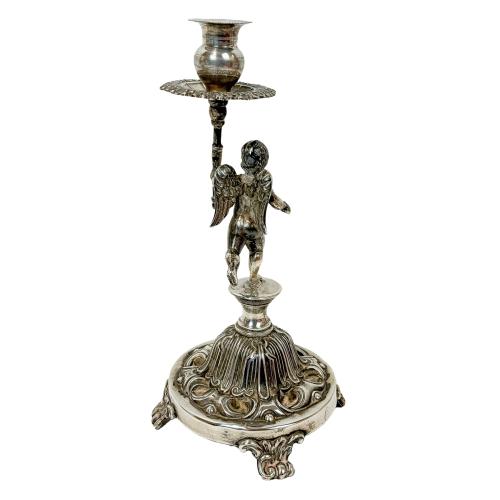 CANDELERO EN PLATA DE PRINCIPIOS DEL SIGLO XX