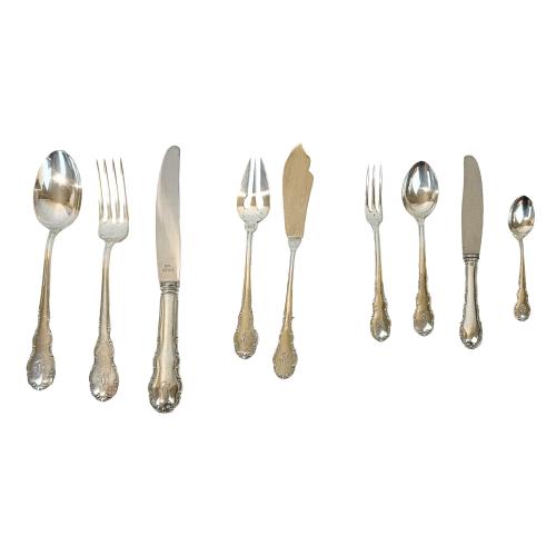 CUBERTERÍA DE PLATA DE MEDIADOS DEL SIGLO XX