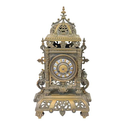 RELOJ FRANCÉS DE CHIMENEA DE FLES. DEL S.XIX