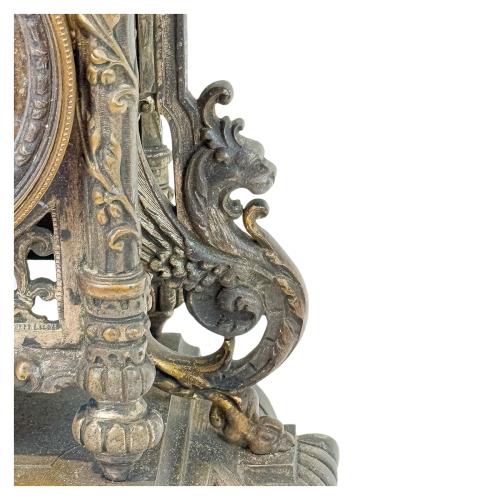 RELOJ FRANCÉS DE CHIMENEA DE FLES. DEL S.XIX