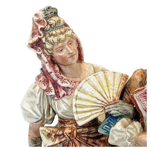 GRUPO EN PORCELANA FRANCESA DEL PRIMER CUARTO DEL SIGLO XX