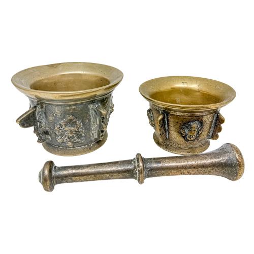 DOS MORTEROS DE BRONCE DEL S.XIX