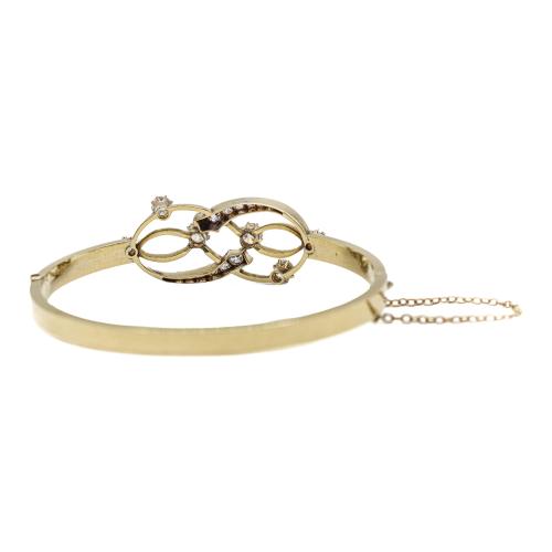 PULSERA ESCLAVA CON DIAMANTES DE PPS. DEL S.XX