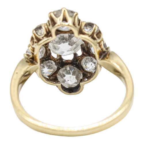 SORTIJA ROSETÓN CON DIAMANTES DE PPS. DEL S.XX