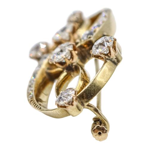 BROCHE CON DIAMANTES DE PPS. DEL S.XX