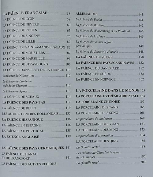 FAÏENCES ET PORCELAINES  (LA FAÏENCE ET 