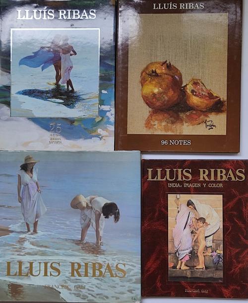CUATRO LIBROS SOBRE EL PINTOR LLUÍS RIBAS.