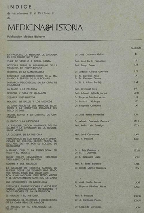 MEDICINA E HISTORIA